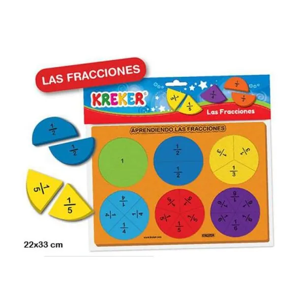 Las fracciones juego de goma eva impreso y troquelado