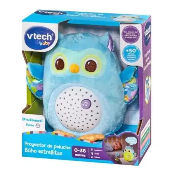 Proyector de peluche buho estrellitas