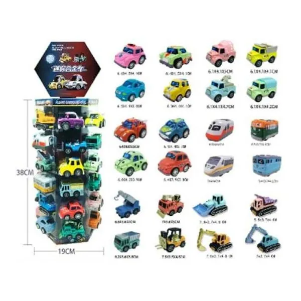 Autos miniatura diseños surtidos x36