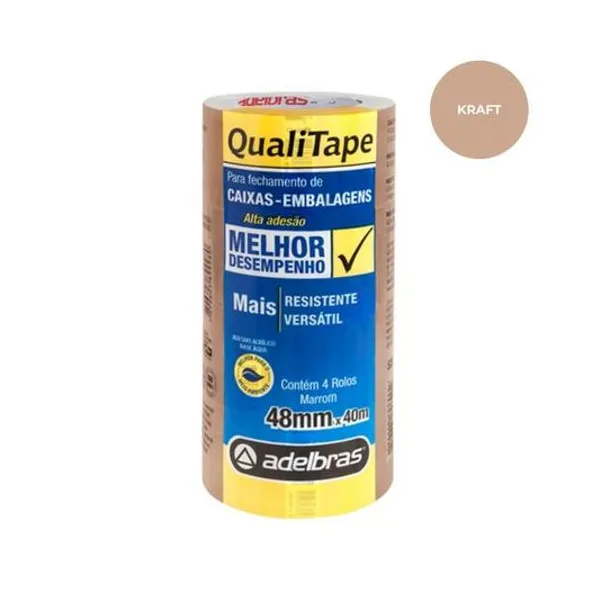 Cinta kraft autoadhesiva 48mmx40 mts x1 unidad adelbras