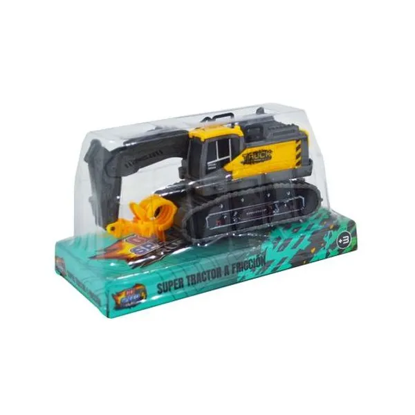 Vehiculo de construccion en burbuja 14.5x8x7 cm