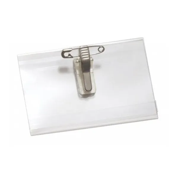 Portacredencial con broche y alfiler pvc 5.3x9 cm dasa