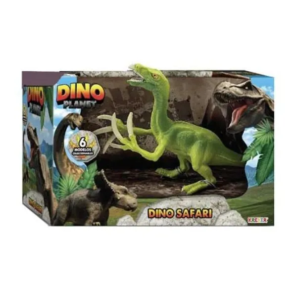 Dino safari. dinosaurios plásticos coleccionables. 6 modelos