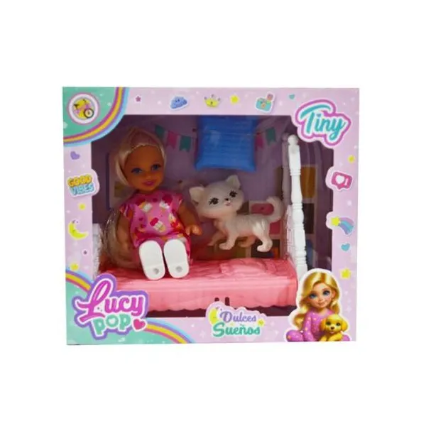 Muñeca lucy pop dulces sueños en caja 16x14x7 cm