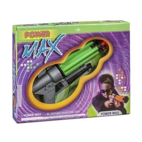 Pistola lanza 4 flechas con ventosa a repetición.