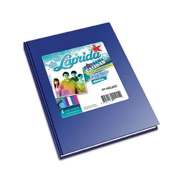 Cuaderno tapa dura Laprida forr.x 50 hs.liso azul