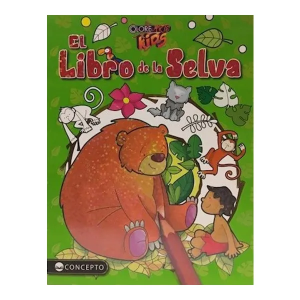 Libro de la selva, el – colorearte kids – concepto –