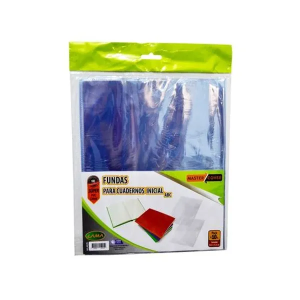 Funda para cuaderno 19x24 abc 25.2x41.4 cm x10 unidades lama