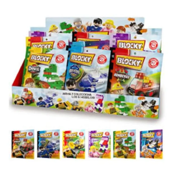 Blocky coleccionable exhibidor x18