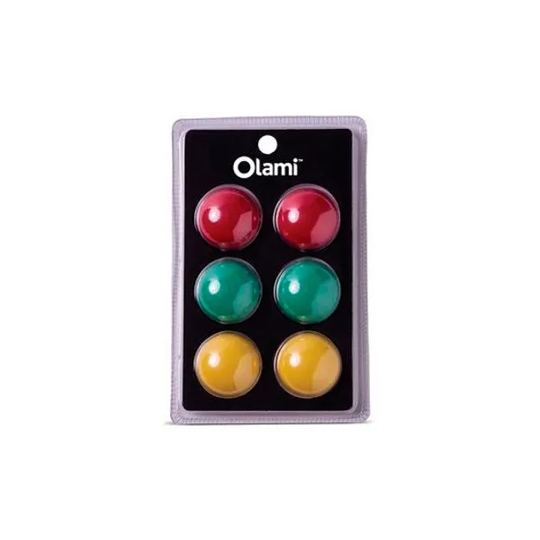 Imanes para pizarra 3 cm blister x6 olami