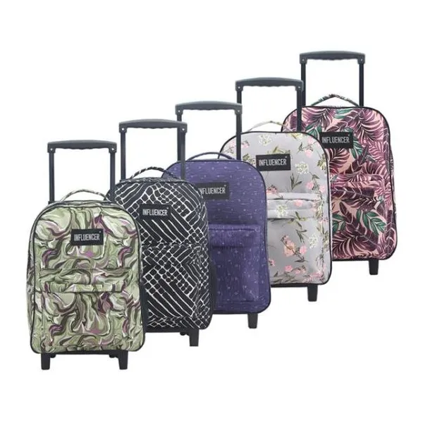 Mochila 17" con carro estampada influencer