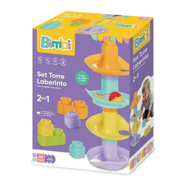 Bimbi set laberinto + bloques 2 en 1