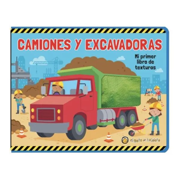 Camiones y excavadores- mi libro de texturas, imprenta mayuscula