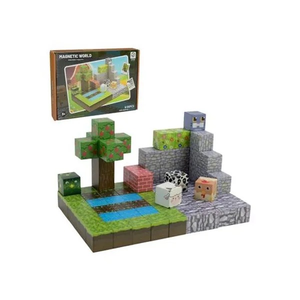 Bloques magneticos my world 2 cm 86 piezas en caja 26x17x3 cm