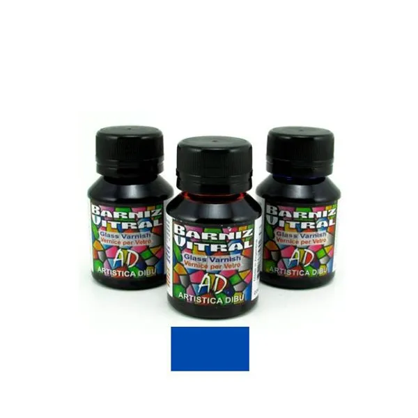 Barniz ad vitral 40/50 ml164-trans.azul ultramar