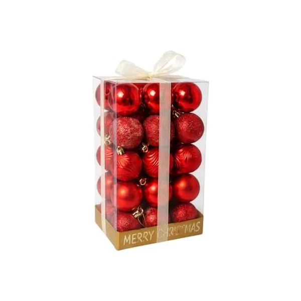 Borlas variadas rojas 6 cm caja x30
