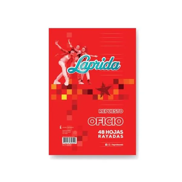 Repuesto oficio rayado 48 hojas Laprida