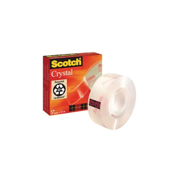 Cinta scotch crystal clear 12 x10 m.con racionador