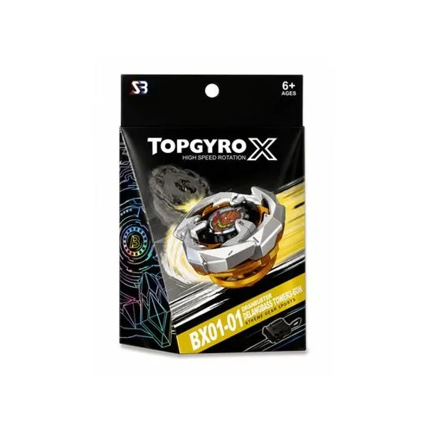 Trompo con lanzador topgirox en caja 16x22x6 cm colores surtidos