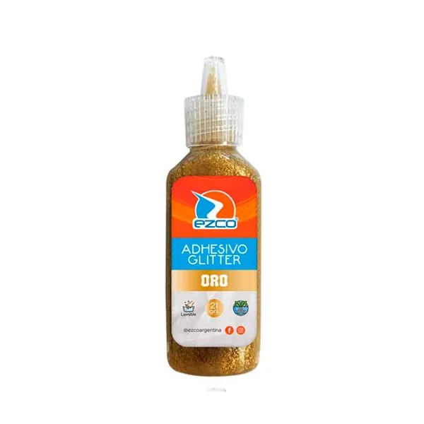 Adhesivo Ezco glitter 21 grsoro