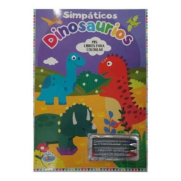 Simpaticos dinosaurios. mis libros para colorear