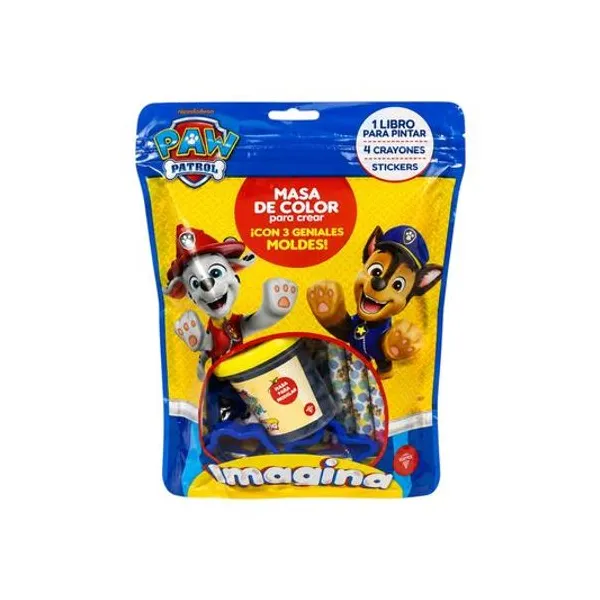 Libro para pintar con masa imagina Paw Patrol en blister 15x24 cm