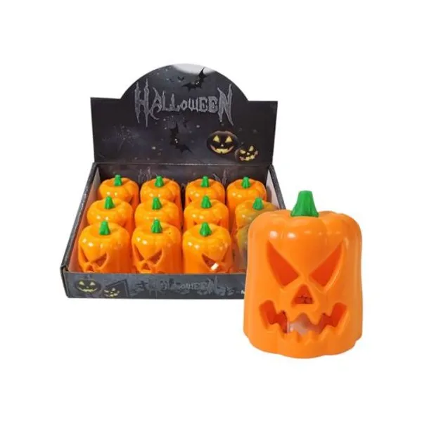 Calabaza halloween con luz 5x5.5 cm x unidad