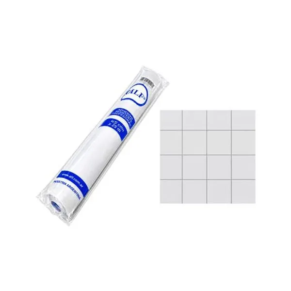 Rollo autoadhesivo esmerilado cuadros 45cmx5 mts self