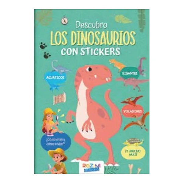 Descubro los dinosaurios con stickers