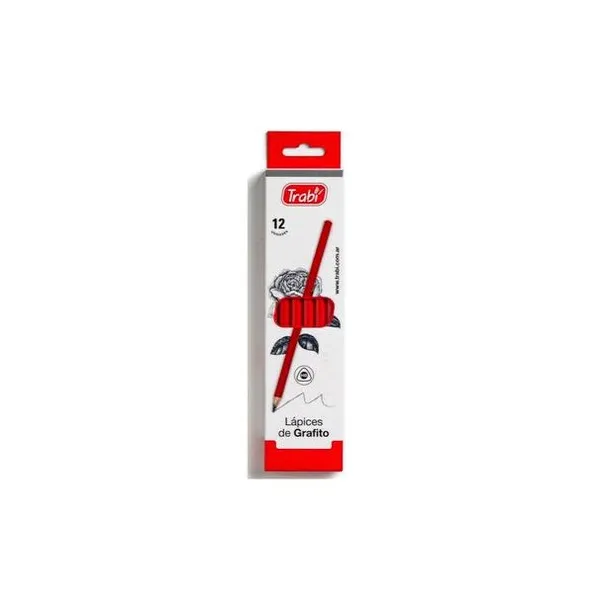 Lápiz grafito de resina hb caja x12 unidades trabi - tr
