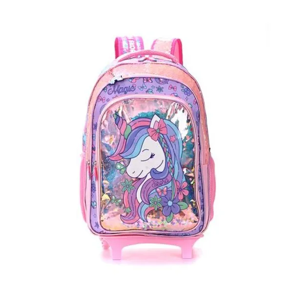 Mochila 18" con carro unicornio Skora