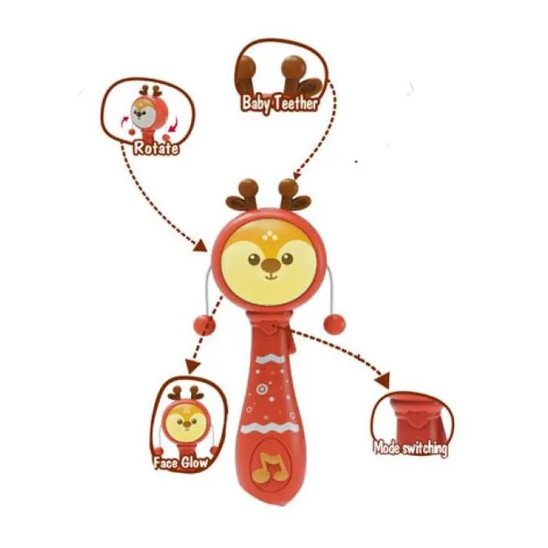 Didáctico maraca sonajero jirafa en blister