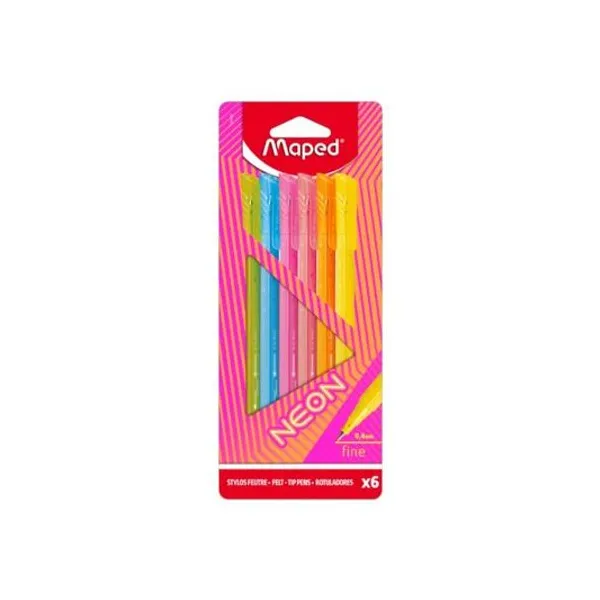 Microfibra neon 0.4 mm blister x6 Maped