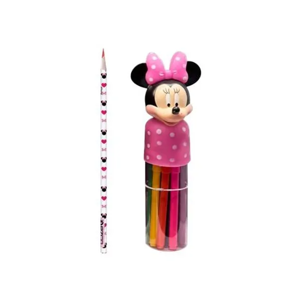 Lápiz de color largo minnie tubo x24 unidades Ezco