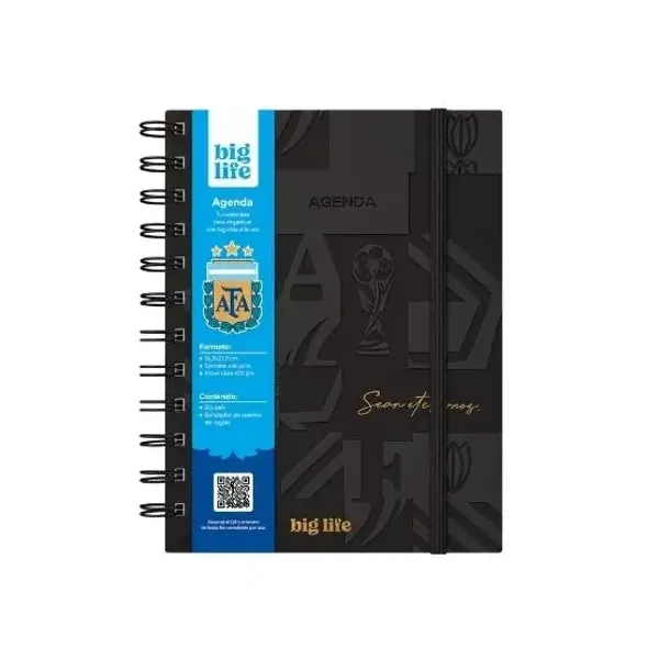 Agenda big life premium n.° 8 perpetua semanal espiral AFA 2 2027