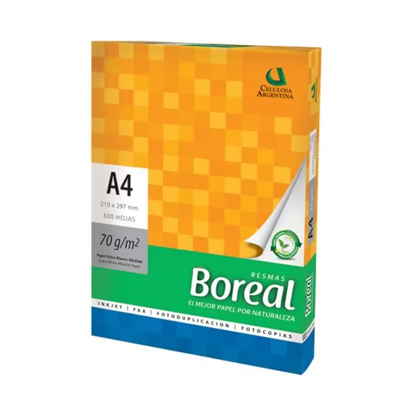 Resma papel boreal a4 70 grsx 500 hs.