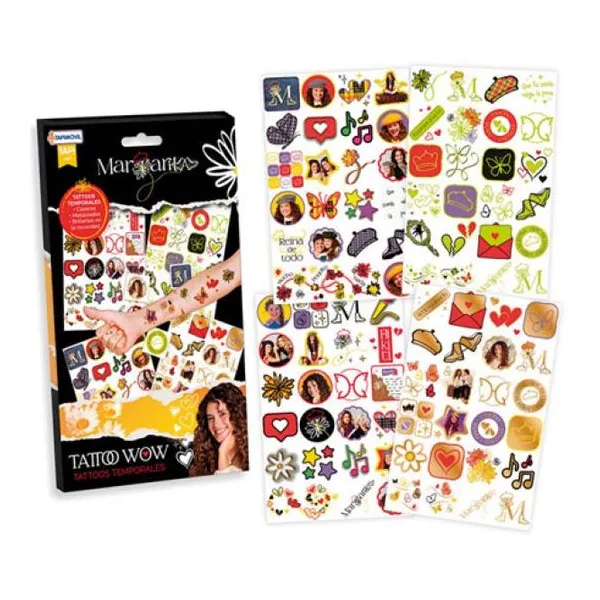 Tattoo wow temporales margarita- brillan en la oscuridad, clasicos y metalizados