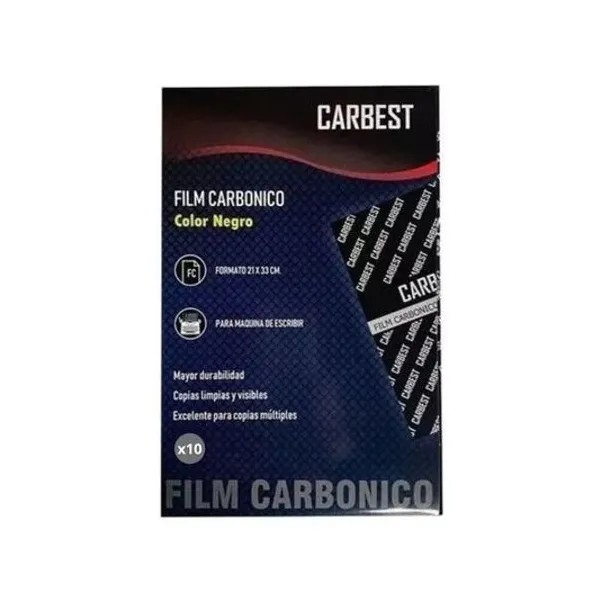 Papel carbonico negro oficio x10 unidades carbest