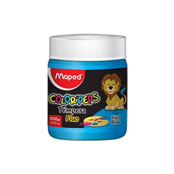 Témpera Maped pote x250 g fluo azul