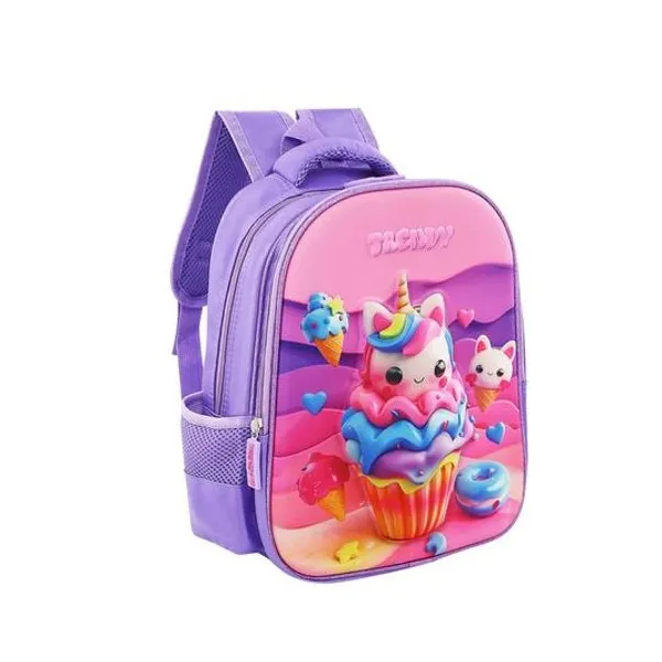 Mochila 12" espalda unicornio 3d Trendy