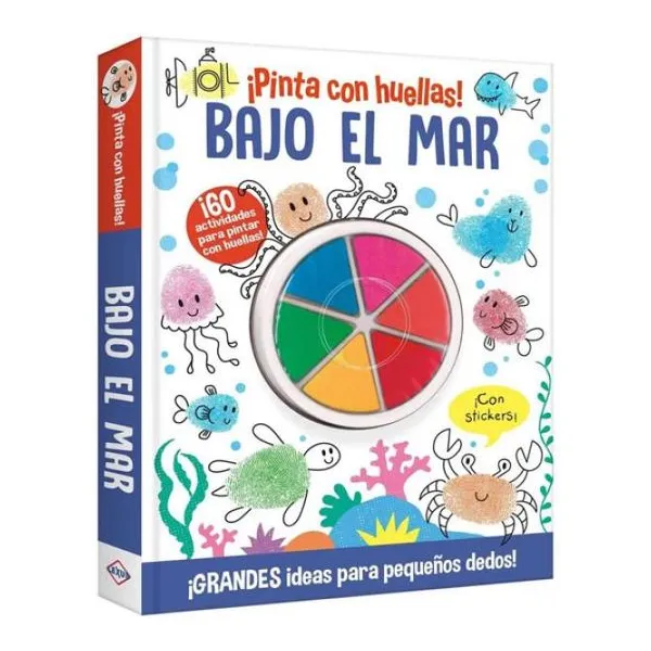 Bajo el mar - pinta con huellas 22 16 cm