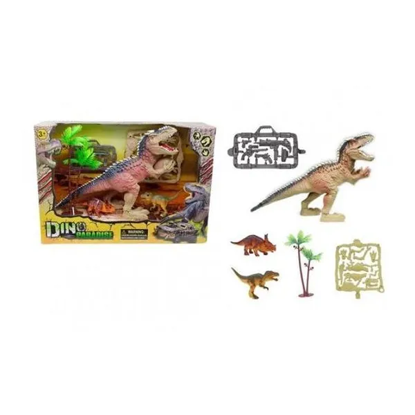 Dinosaurios con accesorios 6 piezs en caja con visor 20x29x8 cm