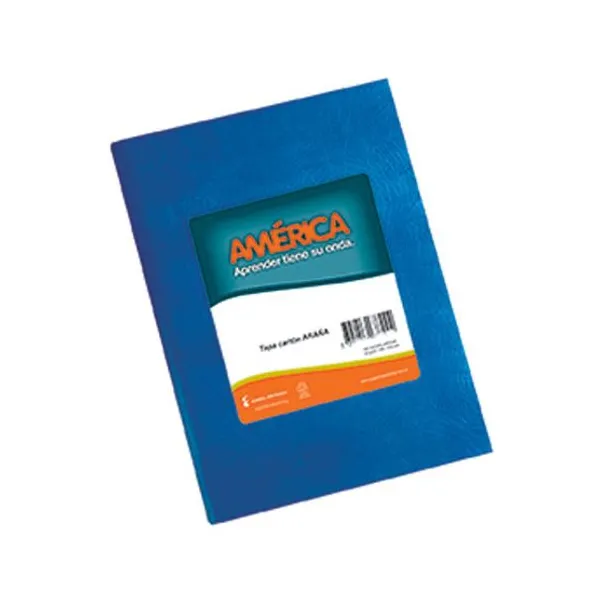 Cuaderno tapa dura América forr.x 82 hs.ray.azul