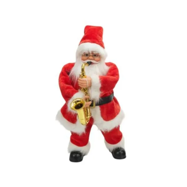 Papá noel con luz mov y sonido 60 cm x1 modelos surtidos