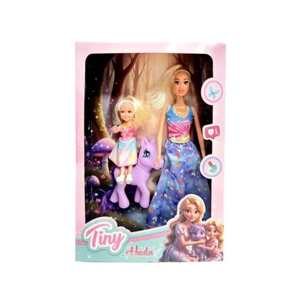 Muñeca Tiny hada y lucy con pony en caja 23x32x6 cm