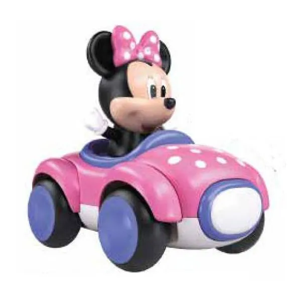 Disney on wheels - auto pequeño armable 10 cm - minnie mouse auto