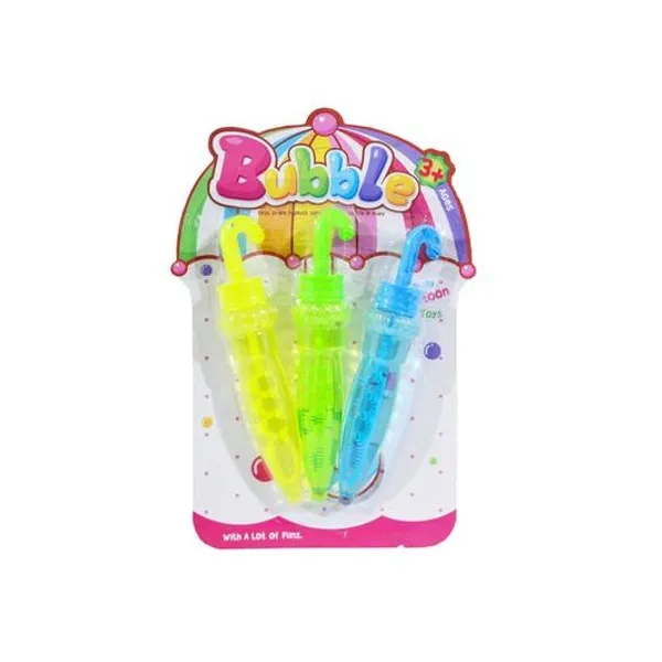 Set de burbujeros paragua x3 en blister 15x22 cm