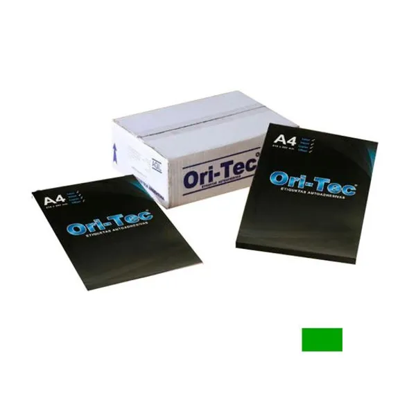 Etiquetas ori-tec laser a4 para diskette verde est.x 25 hjs.