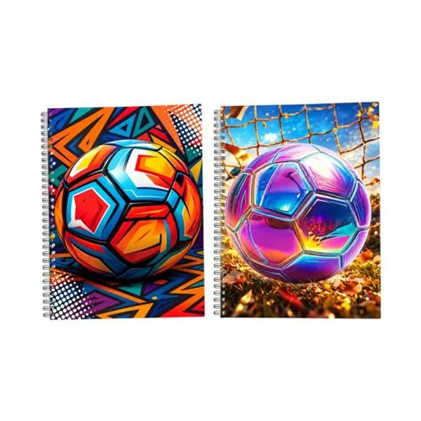 Cuaderno 22x29 rayado 100h tapa dura con espiral pelotas ii x1 modelos surtidos inkdrop