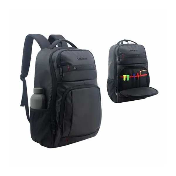 Mochila 19" espalda portanotebook negra con organizador interno unicross